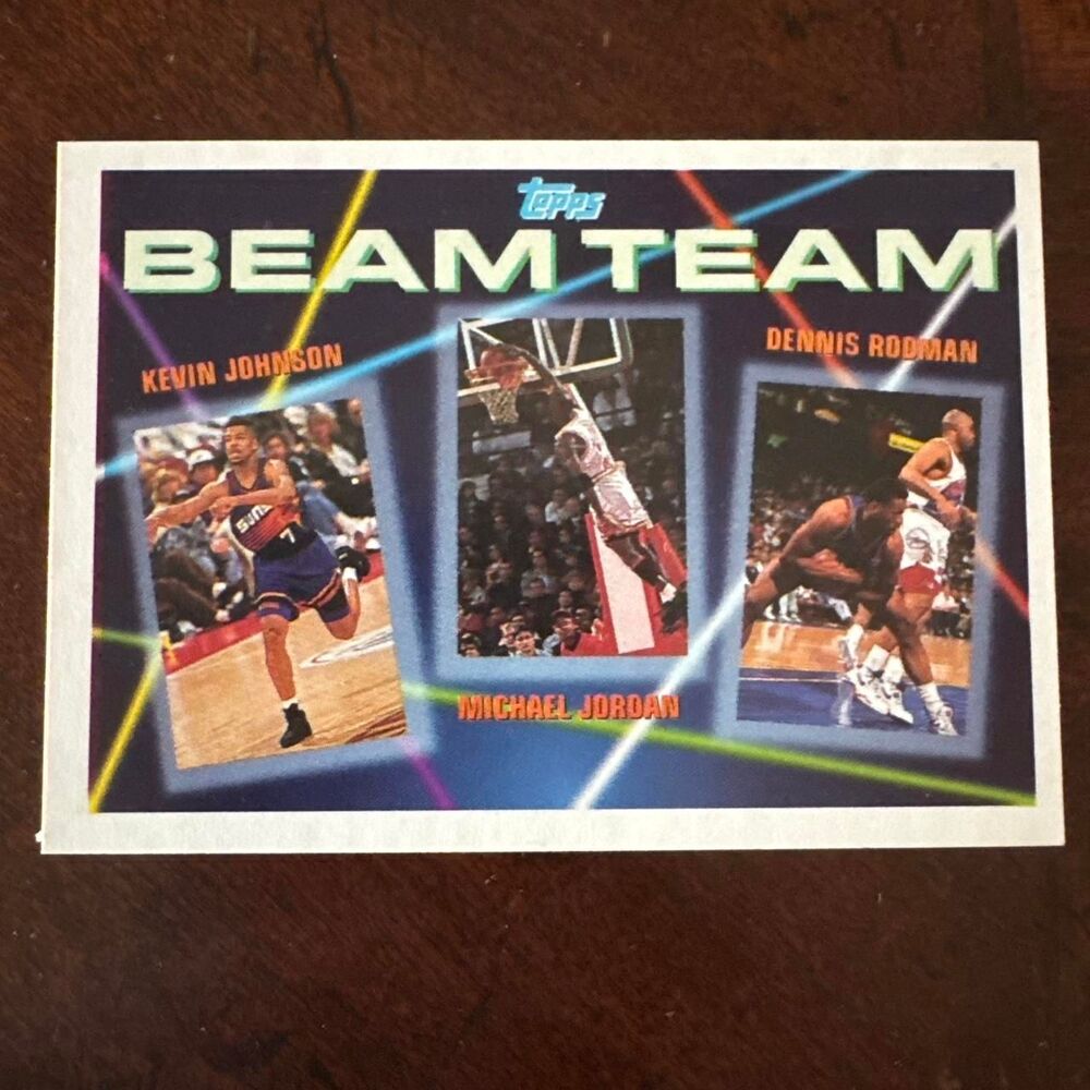 1993 Topps Beam Team with Michael Jordan Dennis Rodman Kevin Johnson